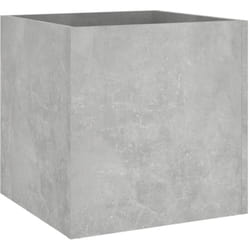 Helloshop26 - Jardinière bac lit surélevé plantes fleurs terrasse jardin 40 x 40 x 40 cm bois d'ingénierie gris