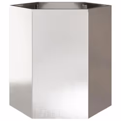 Jardinière - Inox - Hexagonale - 46 x 40 x 45 cm - Surélevée - Résistante aux intempéries