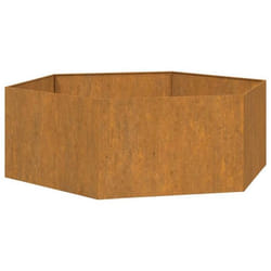 Jardinière - Acier Corten - 138 x 120 x 45 cm - Couleur Marron - Résistante aux intempéries - Design élégant