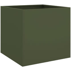 Helloshop26 - Jardinière bac lit surélevé plantes fleurs terrasse jardin olive 42 x 40 x 39 cm acier vert