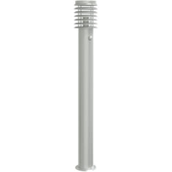 Helloshop26 - Lampadaire d'extérieur avec capteur argenté acier inoxydable Argent