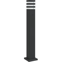 Lampadaire d'extérieur avec sortie 80 cm aluminium noir
