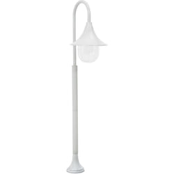 Lampadaire de jardin E27 120 cm aluminium blanc