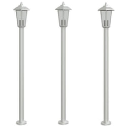 Lampadaire dextérieur - Inox - 3 pcs - 120 cm - Argent - IP44