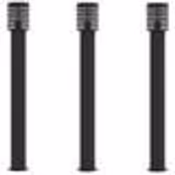 Lampadaire dextérieur - Inox - Noir - 3 pièces - 110 cm - IP44 - Design contemporain