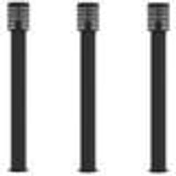 Lampadaire dextérieur - Inox - Noir - 3 pièces - 110 cm - IP44 - Design contemporain
