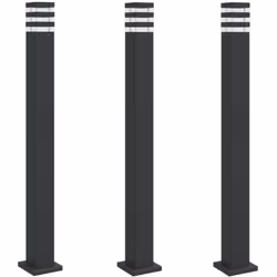 Illuminez votre espace extérieur avec ce lampadaire d’extérieur ! Indice IP44 : grâce à son corps en aluminium moulé sous pre ...
