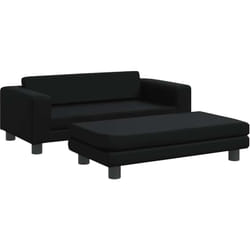 Lit pour chien panier canapé confortable avec extension 100 x 50 x 30 cm similicuir Black