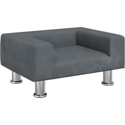 Lit pour chien panier canapé confortable foncé 50 x 40 x 26,5 cm velours gris