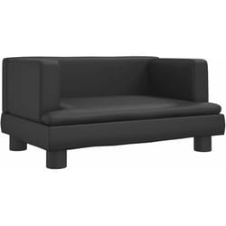 Lit pour chien panier canapé confortable 60 x 40 x 30 cm similicuir noir