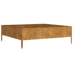 Jardinière - Acier Corten - 100 x 100 x 335 cm - Marron - Bac à fleurs décoratif - Résistant aux intempéries