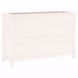 Jardinière bac lit surélevé - Bois de pin massif - Blanc - 1195 x 40 x 78 cm - Espace suffisant - Décoratif