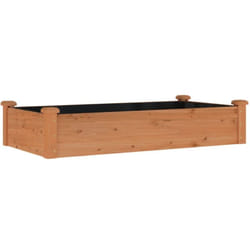 Helloshop26 - Jardinière bac lit surélevé plantes fleurs terrasse jardin de jardin doublure 120 x 60 x 25 cm bois massif sapin marron