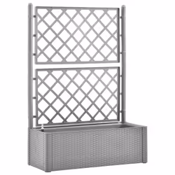 Jardinière - Non spécifié - Treillis avec arrosage automatique - 90L - Gris - Plastique résistant