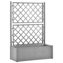 Jardinière - Non spécifié - Treillis avec arrosage automatique - 90L - Gris - Plastique résistant