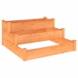 Jardiniere bac lit sureleve plantes fleurs terrasse jardin de jardin 120 x 120 x 56cm bois massif de sapin marron