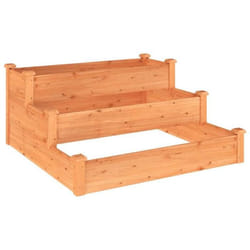 Jardiniere bac lit sureleve plantes fleurs terrasse jardin de jardin 120 x 120 x 56cm bois massif de sapin marron