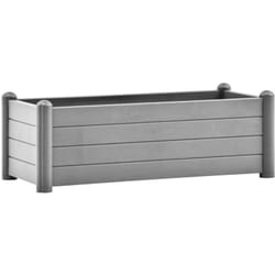 Helloshop26 - Jardinière bac lit surélevé plantes fleurs terrasse jardin de jardin pp pierre 100 x 43 x 35 cm gris