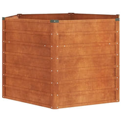 Jardiniere bac lit sureleve plantes fleurs terrasse jardin de jardin rouille 129 x 129 x 77 cm acier corten marron