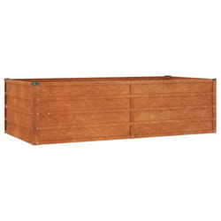 Jardinière surélevée - Acier Corten - 160 x 80 x 45 cm - Couleur Marron - Résistante aux intempéries