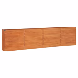 Jardiniere bac lit sureleve plantes fleurs terrasse jardin de jardin rouille 320 x 40 x 77 cm acier corten marron