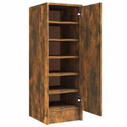 Meuble à chaussures - Marron - 32 x 35 x 92 cm - Bois dingénierie - 6 compartiments - Design contemporain