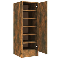 Meuble à chaussures - Marron - 32 x 35 x 92 cm - Bois dingénierie - 6 compartiments - Design contemporain