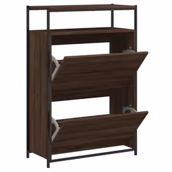 Meuble à chaussures - Non spécifié - 75 x 34 x 112 cm - Bois dingénierie - Marron - 1 étagère