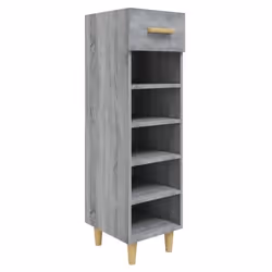 Meuble à chaussures - SONOMA - 30x35x105 cm - Bois dingénierie - 1 tiroir - Design contemporain