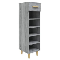Meuble à chaussures - SONOMA - 30x35x105 cm - Bois dingénierie - 1 tiroir - Design contemporain
