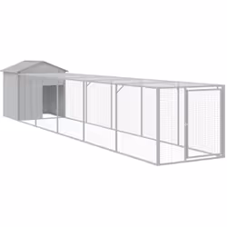 Ce poulailler avec cour est un choix parfait pour vos poulets, poules et autres petits animaux et les maintient à l'aise. Uti ...