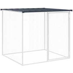 Poulailler enclos cage poules avec toit 103 x 98 x 90 cm acier galvanisé anthracite
