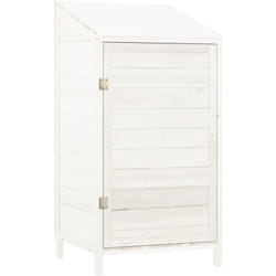 Helloshop26 - Remise de jardin 55 x 52 x 112 cm bois de sapin solide blanc