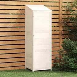 Remise de jardin - Non spécifié - 55 x 52 x 1745 cm - Bois de sapin massif - Couleur blanche - Extérieur