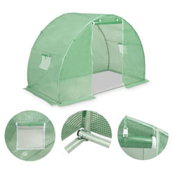 Serre - Non spécifié - 45 m² - Tissu maillé PE - Acier galvanisé - Vert