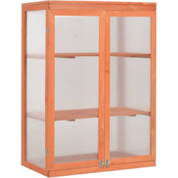Serre tente abri plante fleur légumes bois 75 x 47 x 109 cm marron