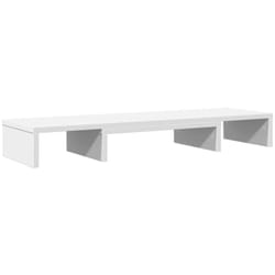 Support de moniteur table meuble bureau élévateur réglable bois d'ingénierie blanc