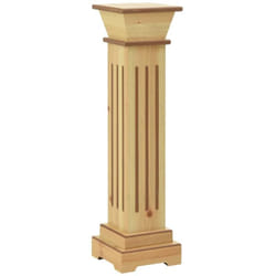 Helloshop26 - Support pilier carré à plantes bois clair 17 x 17 x 66 cm mDF marron