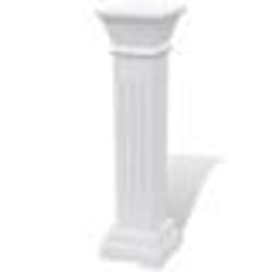 Support pilier pour plantes - MDF - Blanc - Design classique - 66 cm de hauteur - Idéal intérieur