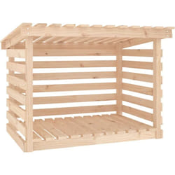 Helloshop26 - Support pour bois de chauffage porte bûches rangement organisateur stockage 108 x 73 x 79 cm bois de pin Naturel