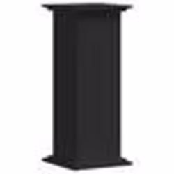 Support pour plantes meuble fleur 33 x 33 x 80 cm bois d ingenierie noir