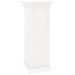 Support a fleurs meuble plante 40 x 40 x 90 cm bois de pin solide blanc