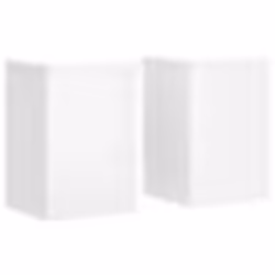 Supports pour plantes - Non spécifié - Lot de 2 - Bois dingénierie - 25 x 25 x 35 cm - Blanc