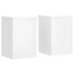 Supports pour plantes - Non spécifié - Lot de 2 - Bois dingénierie - 25 x 25 x 35 cm - Blanc