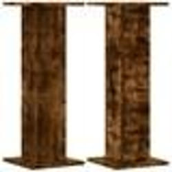 Supports pour plantes - Non spécifié - Lot de 2 - Bois dingénierie - Marron - 80 cm de hauteur