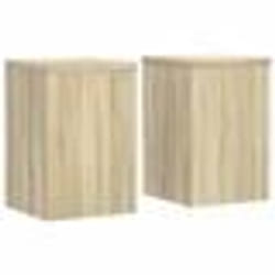 Supports pour plantes - MARQUE - Lot de 2 - Bois dingénierie - Chêne sonoma - 20x20x30 cm