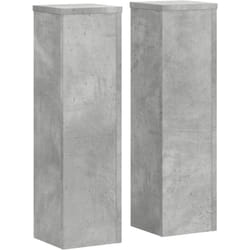 Supports pour plantes meuble fleurs lot de 2 bois d'ingénierie gris