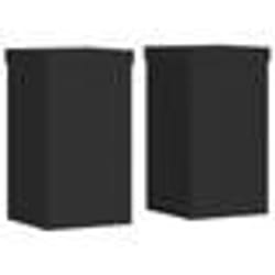 Supports pour plantes - Non spécifié - Lot de 2 - Bois dingénierie - Noir - 10 x 10 x 18 cm