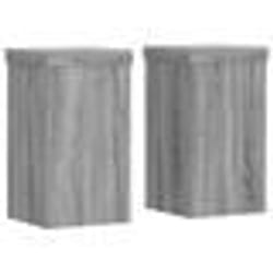 Supports pour plantes - SONOMA - Lot de 2 - Bois dingénierie - Gris - Design contemporain