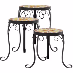 Ces supports de plantes, avec un design mosaïque, deviendra le point central de votre jardin, balcon ou patio. Dessus stable  ...